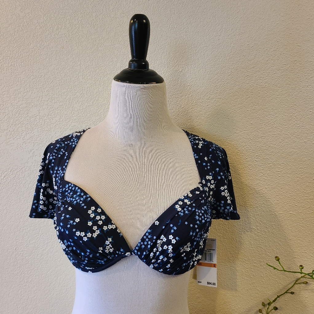Michael Kors Blue Bikini Top Small